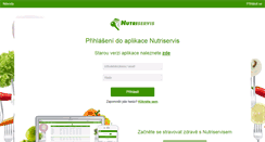 Desktop Screenshot of aplikace.nutriservis.cz