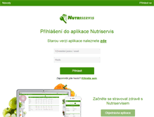 Tablet Screenshot of aplikace.nutriservis.cz